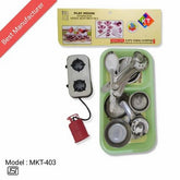 Steel Kitchen Set Pretend Play - EKT2893